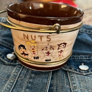 Vintage 1950's Snack Pail Sweet Adeline Barbershop Quartet, Nuts, Mid-Century